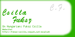 csilla fuksz business card